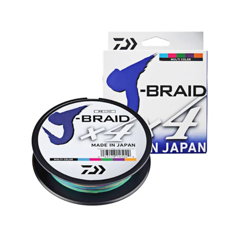 Daiwa J-Braid X4 Angelschnur - 4-fach Geflochten 0,25mm 135m Gelb
