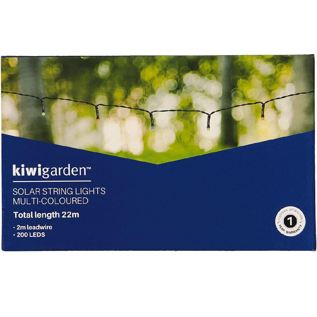 Kiwi Garden Solar String Lights Red Green Blue 200 LED