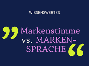 Markenstimme vs. Markensprache
