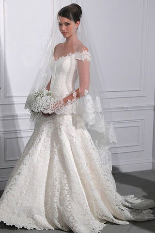 abito da sposa velo pizzo