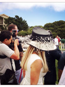 Pebble Beach dress code..Hat !