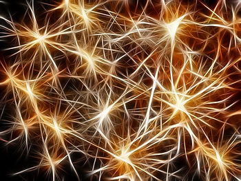 interconnected sparks of light