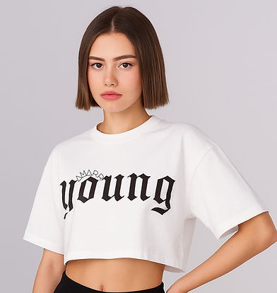 young themed crop tops