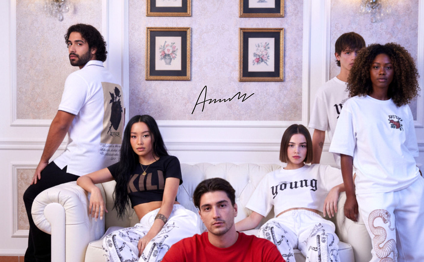 models posing for amarr wearing premium genz wear