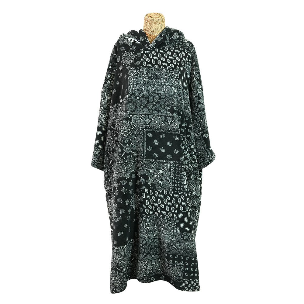 TLS MICRO FIBER PONCHO PAISLEY by SOLID / マイクロファイバーポンチョ・ペイズリー ソリッドコラボ