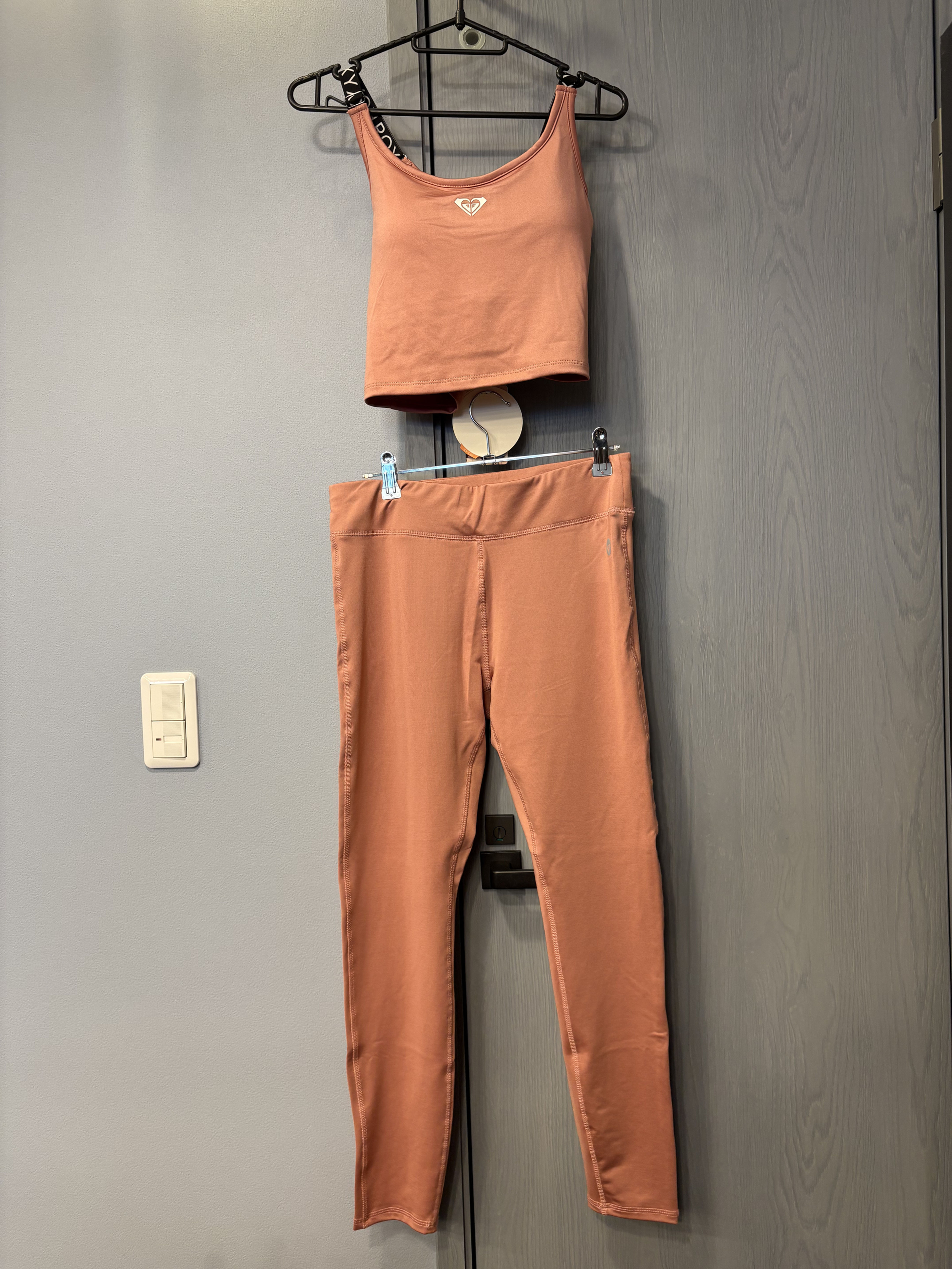 ROXY MY 1st ROXY SETUP(BRA&LEGGINGS) UVカット DRY PINK L