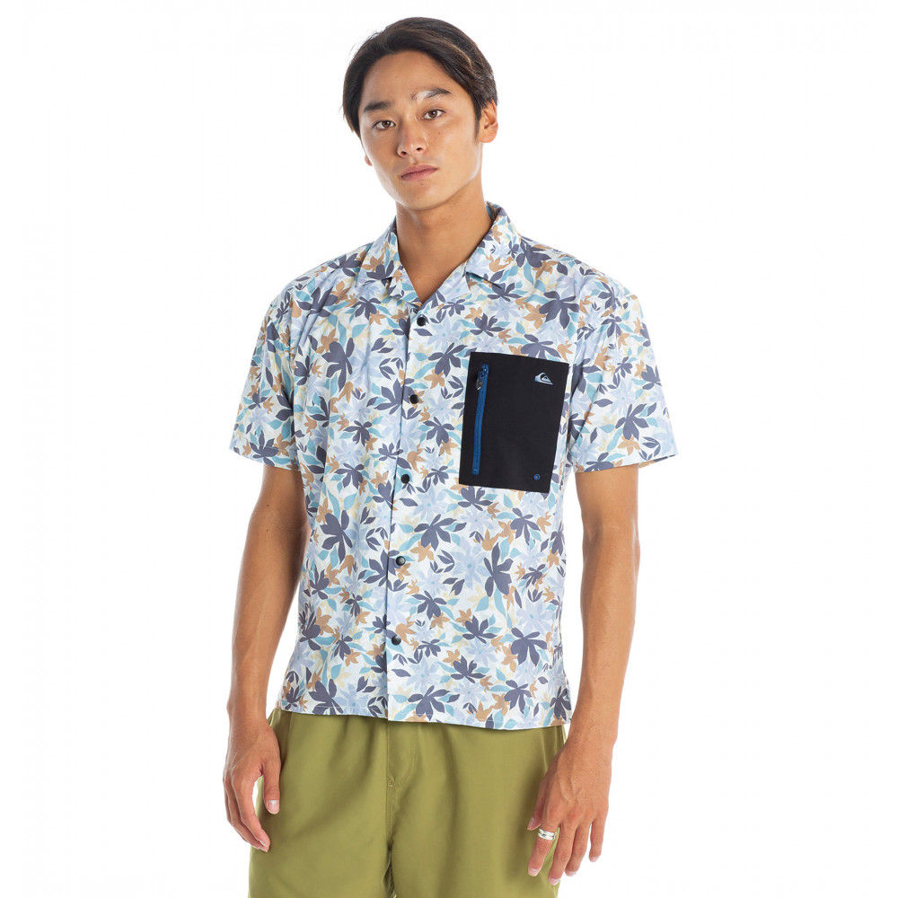 QUIKSILVER UTILITY PATTERN SHIRTS NVY