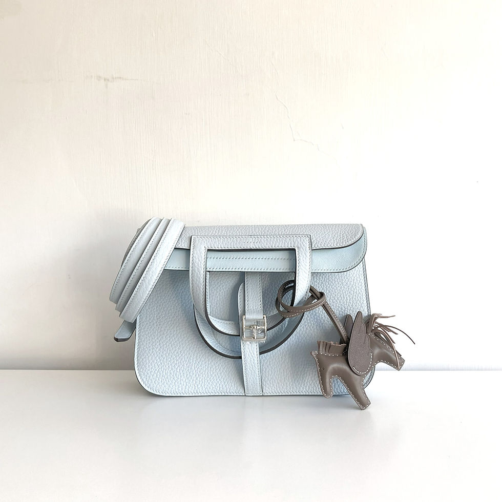 Hermes Hazlan 25 Bleu Brume Taurillon Clemence