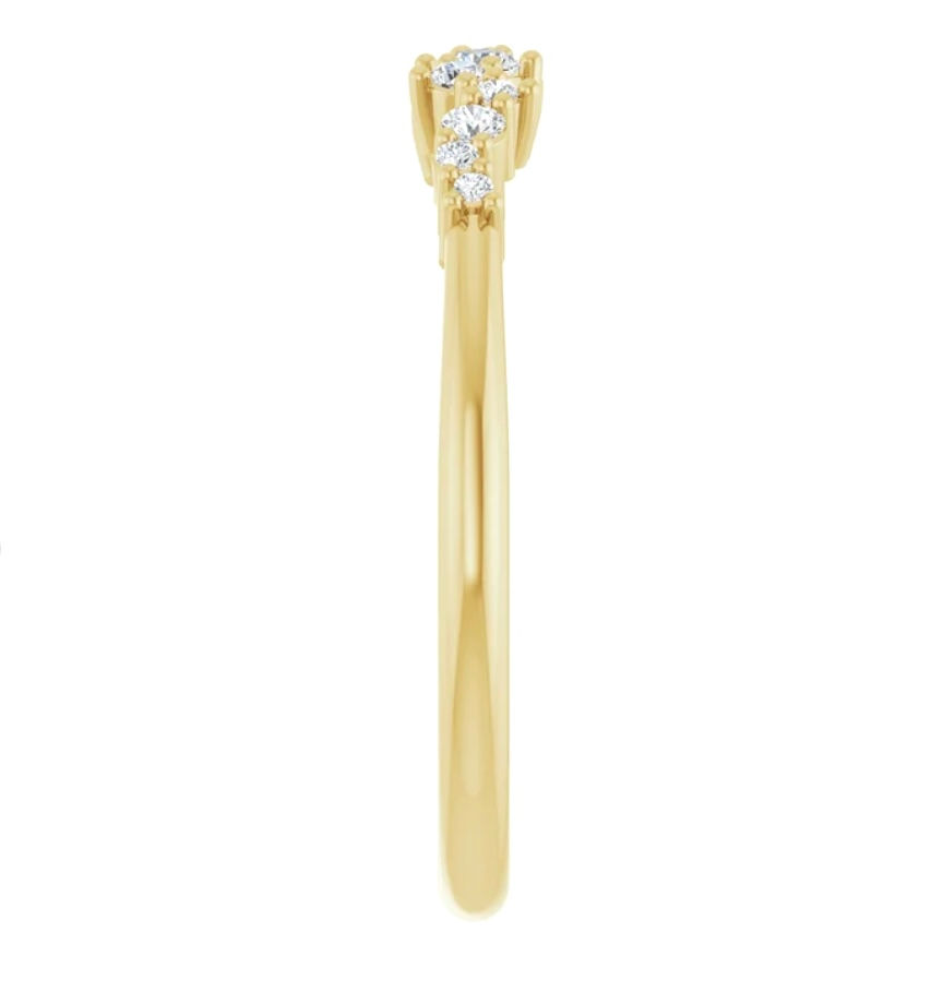 Thumbnail: 0.15 CT Lab-Grown Diamond Stackable Ring 10K 