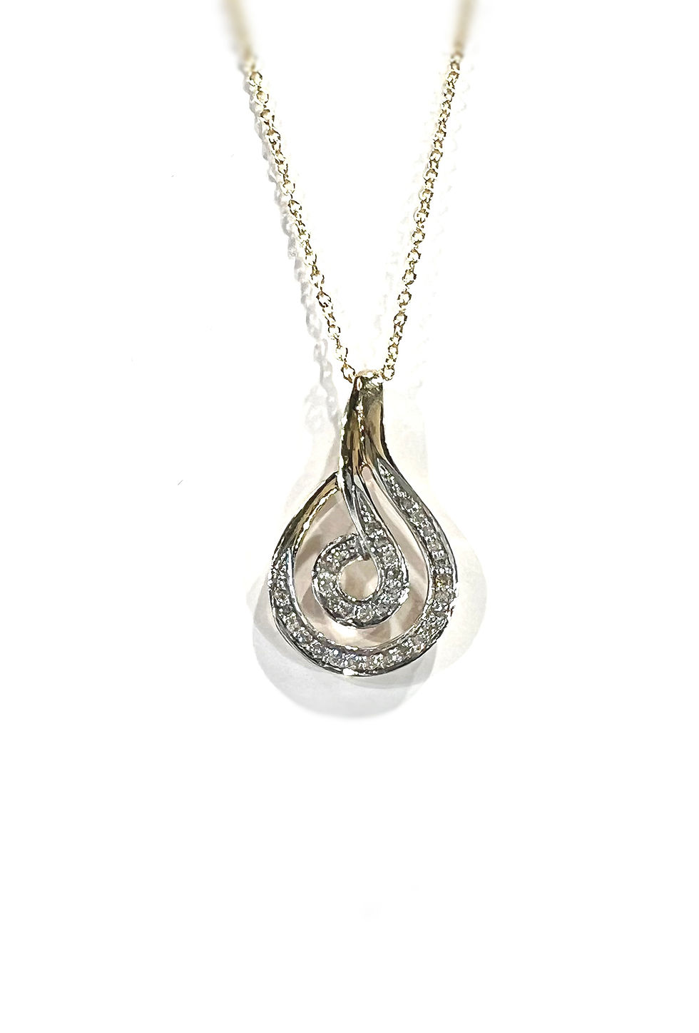 Thumbnail: 10KY Diamond Necklace 0.15 CT