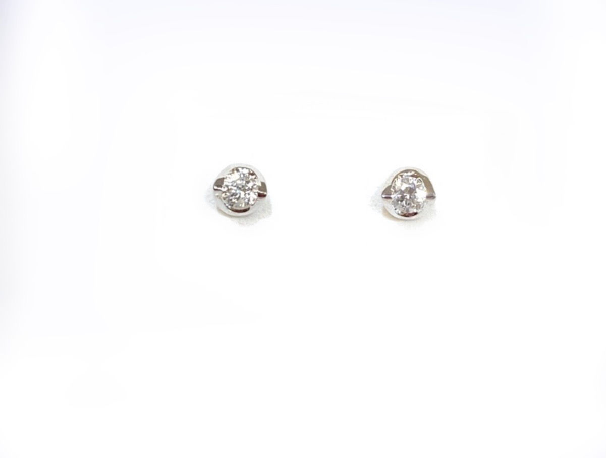 0.25 CT Diamond Stud Earring in 14K White Gold