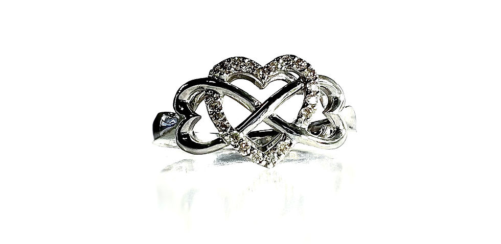 Thumbnail: 0.07 CT Diamond Ladies Ring in 10KW