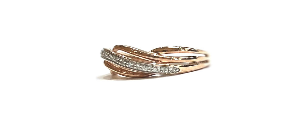 Thumbnail: 0.04 CT Diamond Ladies Ring in 14K Rose Gold
