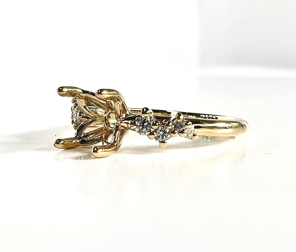 Thumbnail: 0.15 CT Lab Grown Diamond Semi-Set Engagement Mounting Ring 