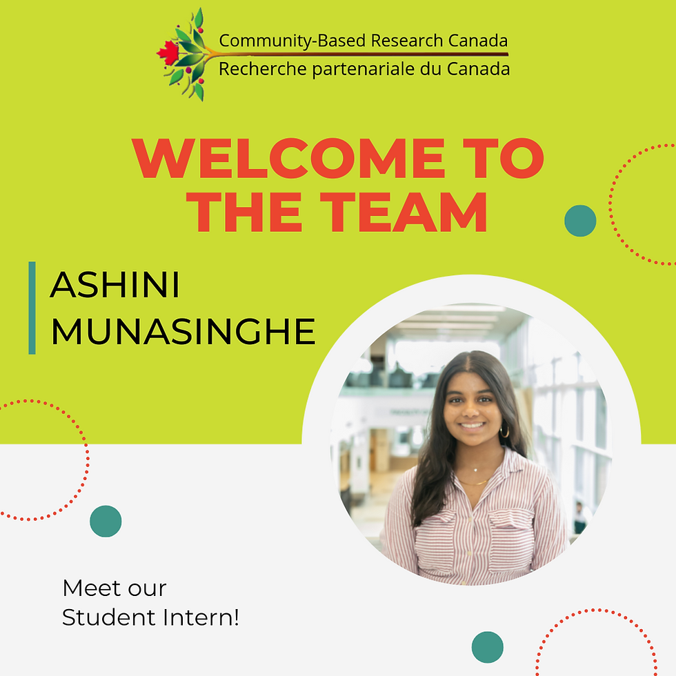 CBRCanada is excited to introduce our new Student Intern, Ashini Munasinghe!