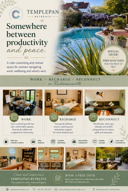 Templepan Coworking and Studio Booking - FREE space in May