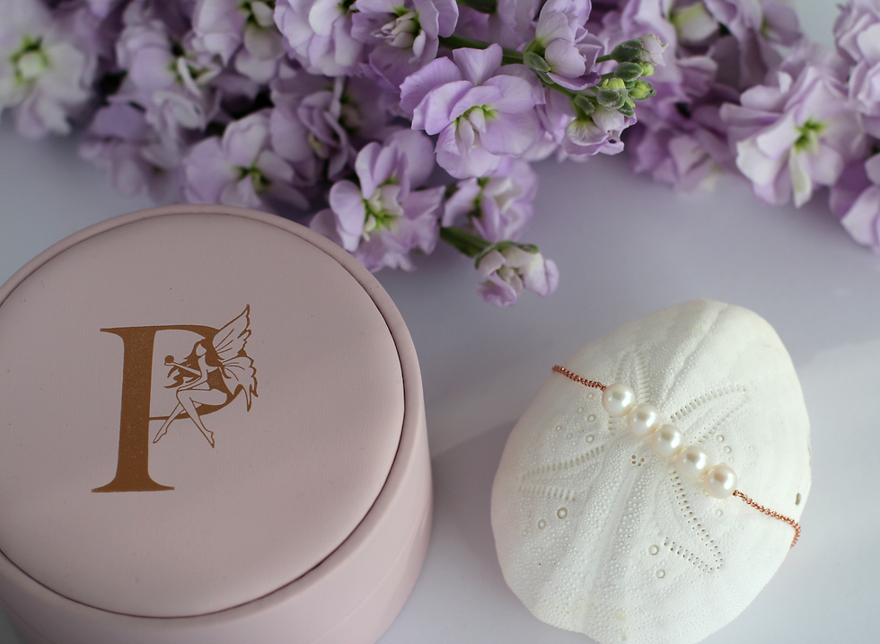 Thumbnail: Pixie 5 Pearl Necklace - Silver or Rose Gold plated