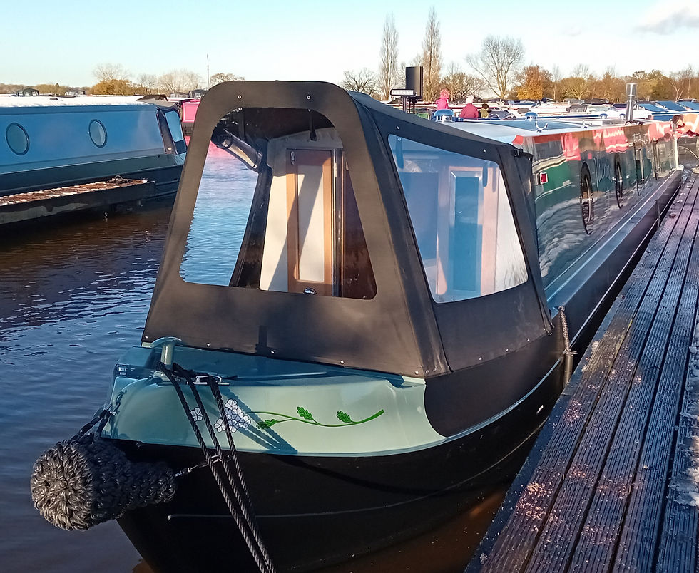 Eye-level view of a standard bow boat on calm waters