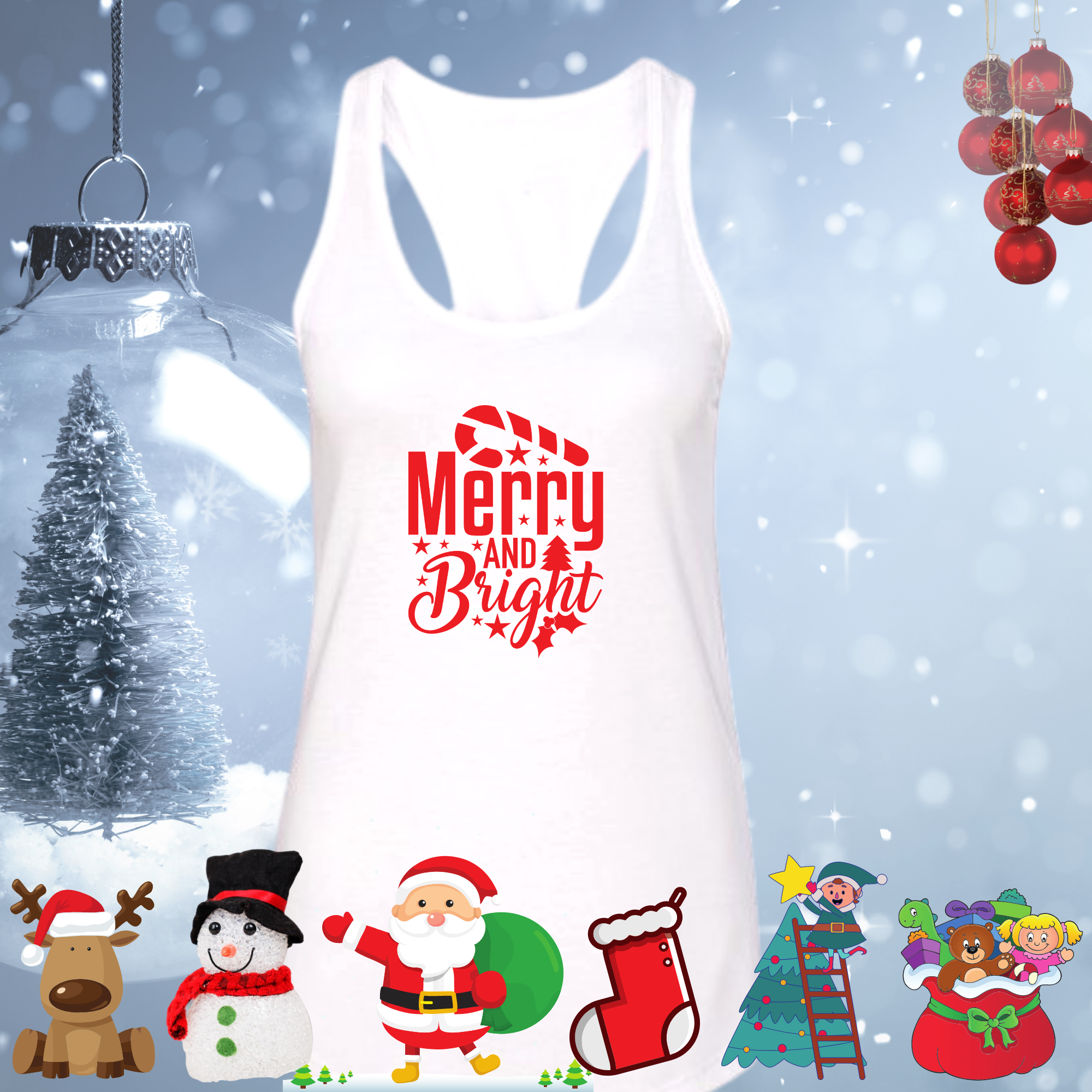 Merry and Bright Shirt, Christmas Shirt 