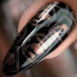 Thumbnail: S'more (B479) - Metallic Pearl Chocolate Brown Stamping Polish