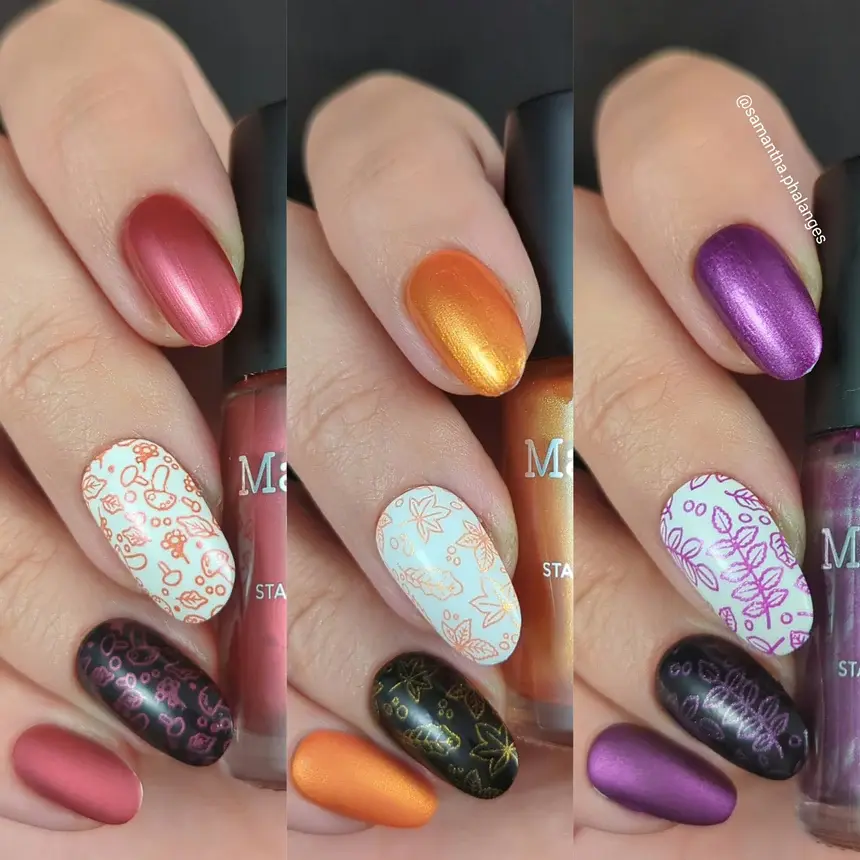 Thumbnail: Autumn Bounty: 3-Piece Metallic Stamping Polish Set