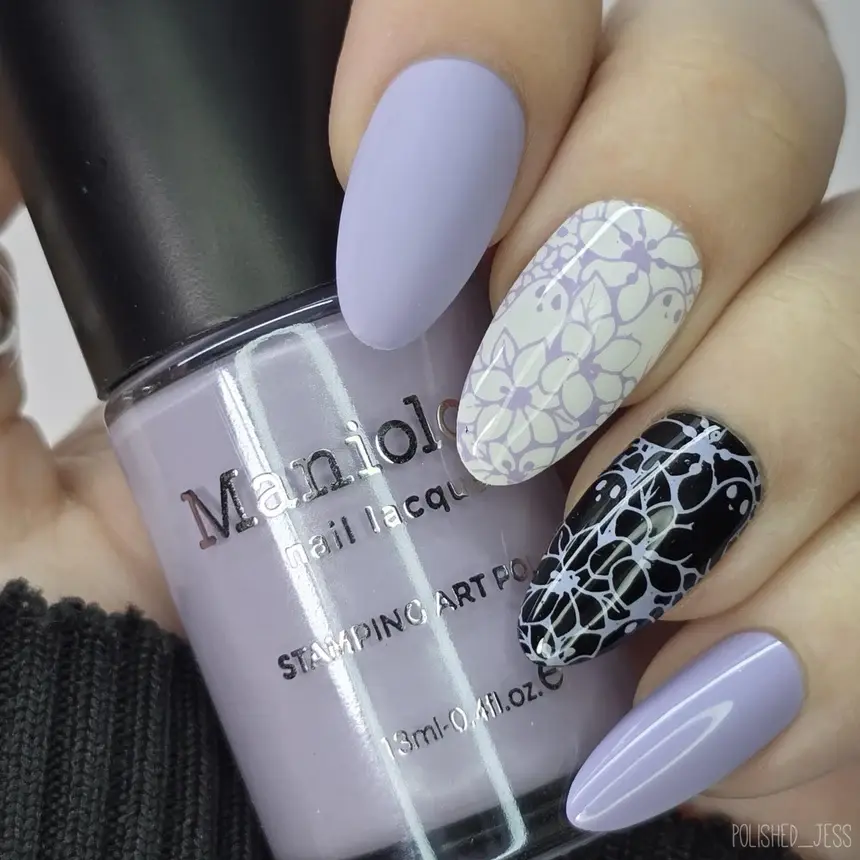 Thumbnail: Withered Beauty: Spellblooms (B561) - Purple Pearl Cream Stamping Polish
