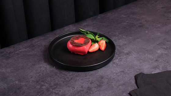 Heart-Shaped Raspberry Dessert