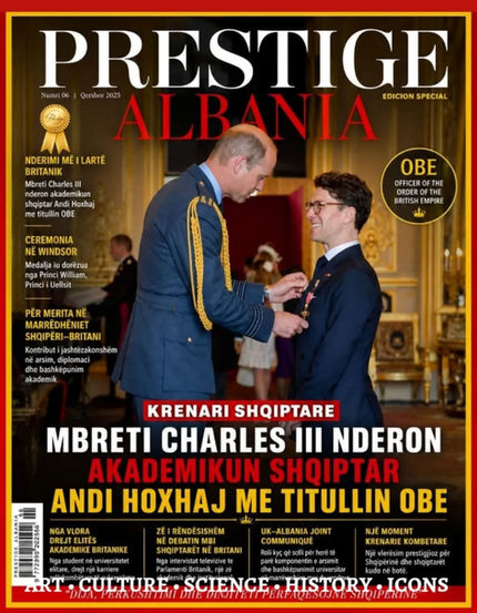 KRENARI SHQIPTARE – MBRETI CHARLES III NDERON AKADEMIKUN SHQIPTAR ANDI HOXHAJ ME TITULLIN OBE.