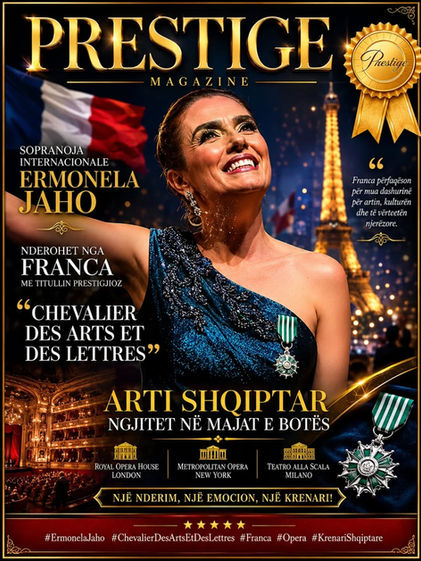 ERMONELA JAHO NDEROHET NGA FRANCA ME TITULLIN “CHEVALIER DES ARTS ET DES LETTRES”