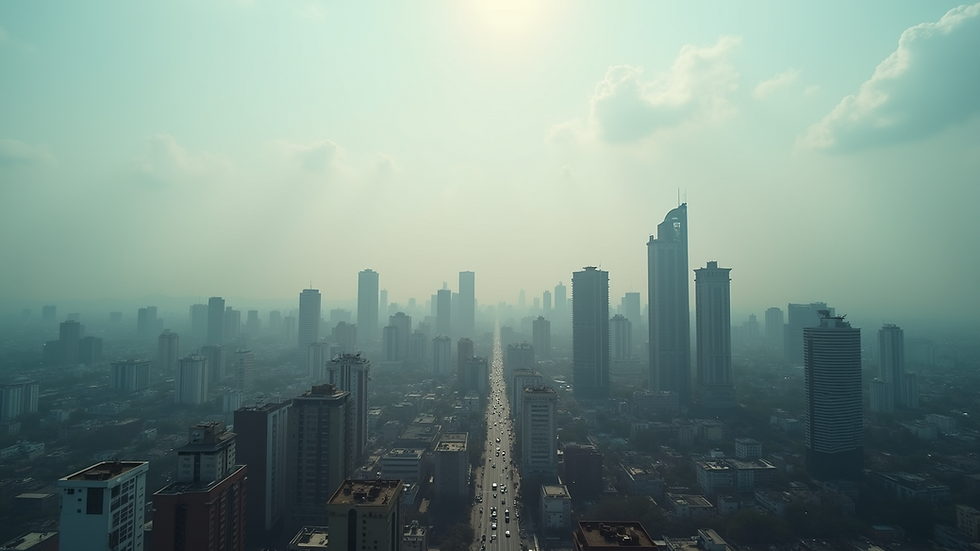 High angle view of Mumbai skyline