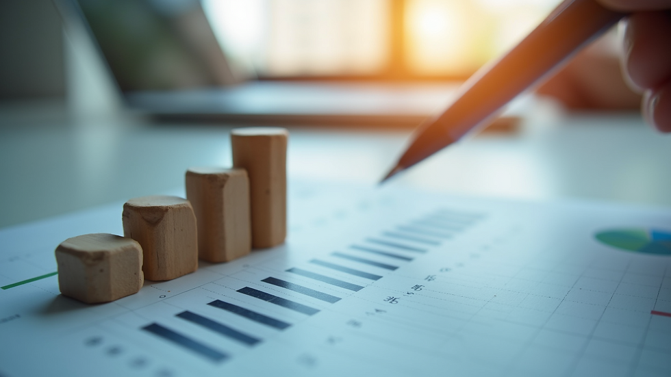 Close-up of graph showing property value trends
