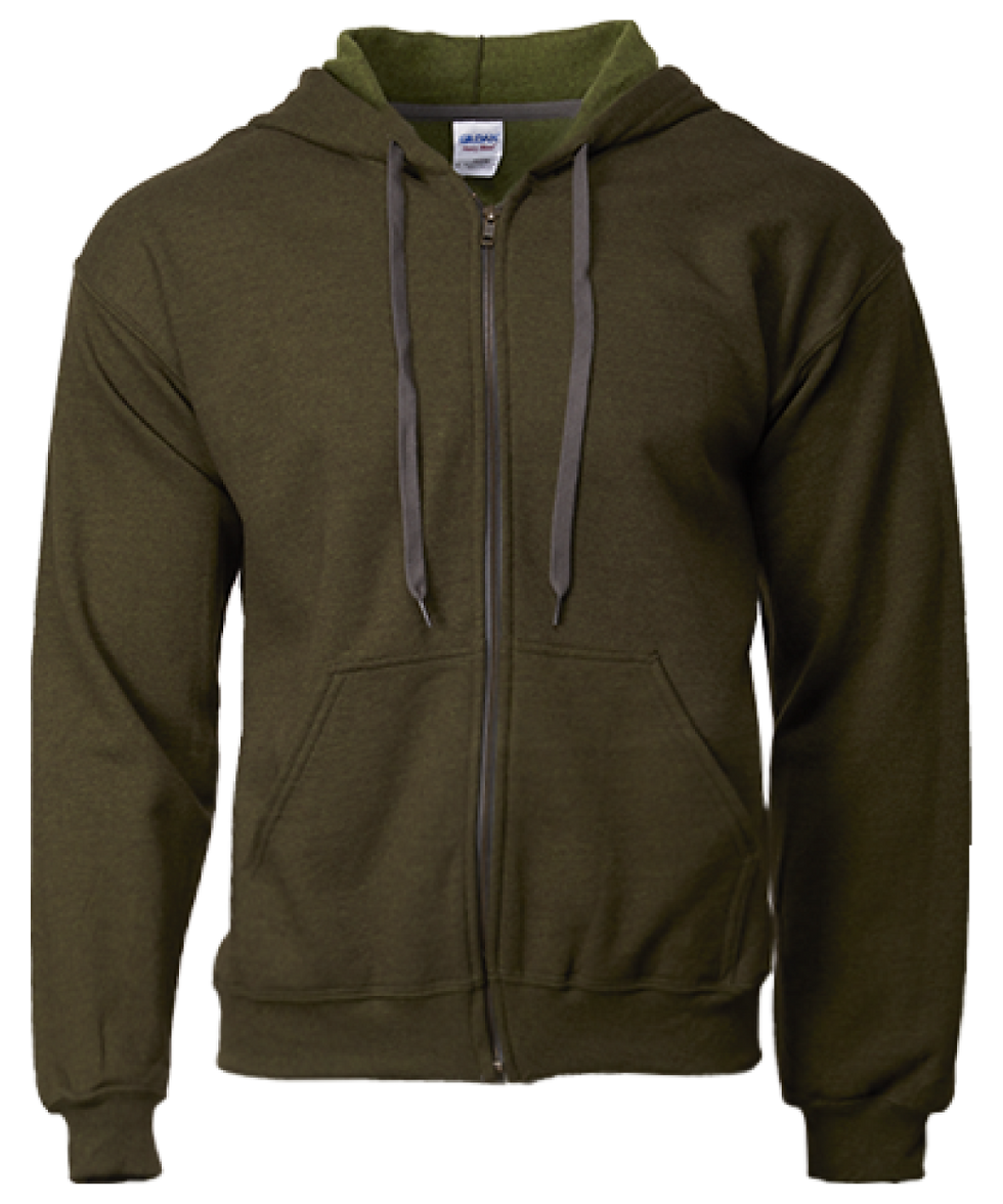 Thumbnail: Adult Vintage Fully Zip Hooded Sweatshirt