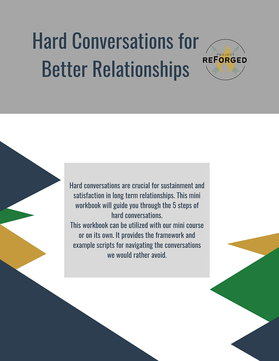Hard Conversations for Better Relationships Workbook