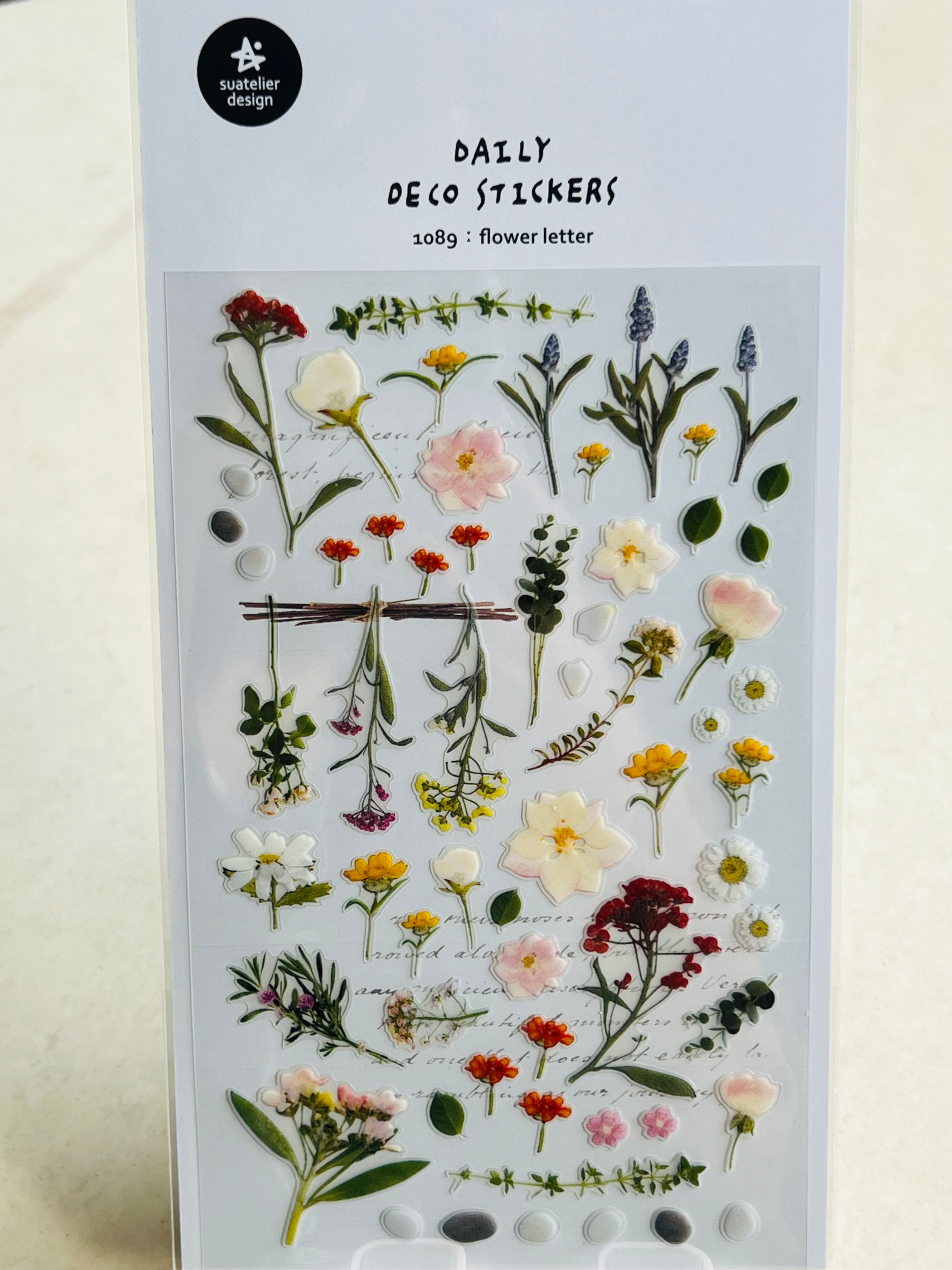 Suatelier Daily Deco Sticker Flower Letter 