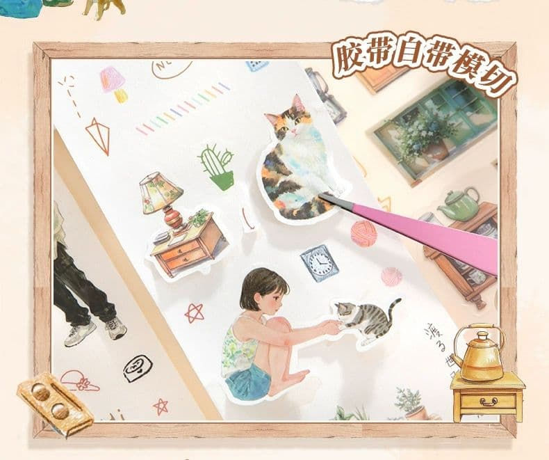 Thumbnail: 4 Set Paws Moment Pre Cut Aesthetic Tape Set 