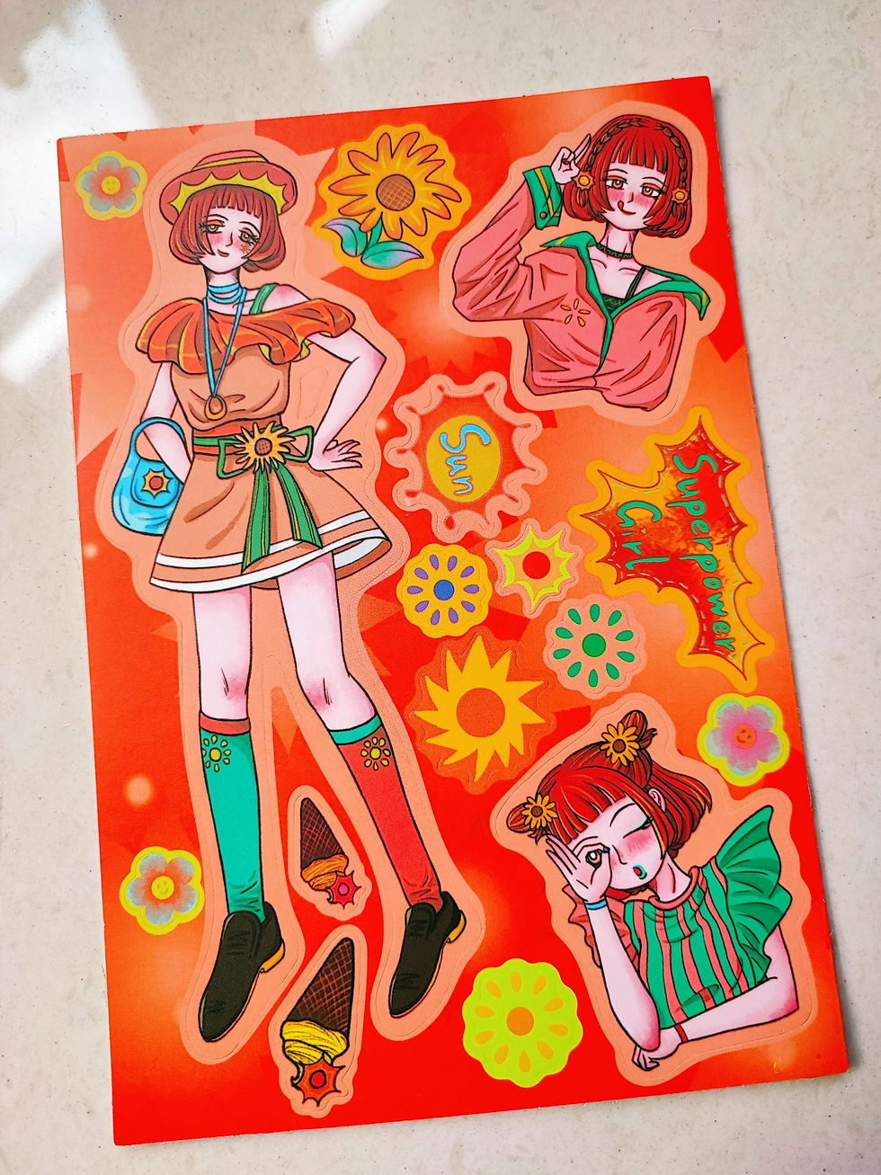 Thumbnail: Artistic Girl Fashion Sticker Series  ( Lazer Cut Matte Finish 16 CM x 11Cm)