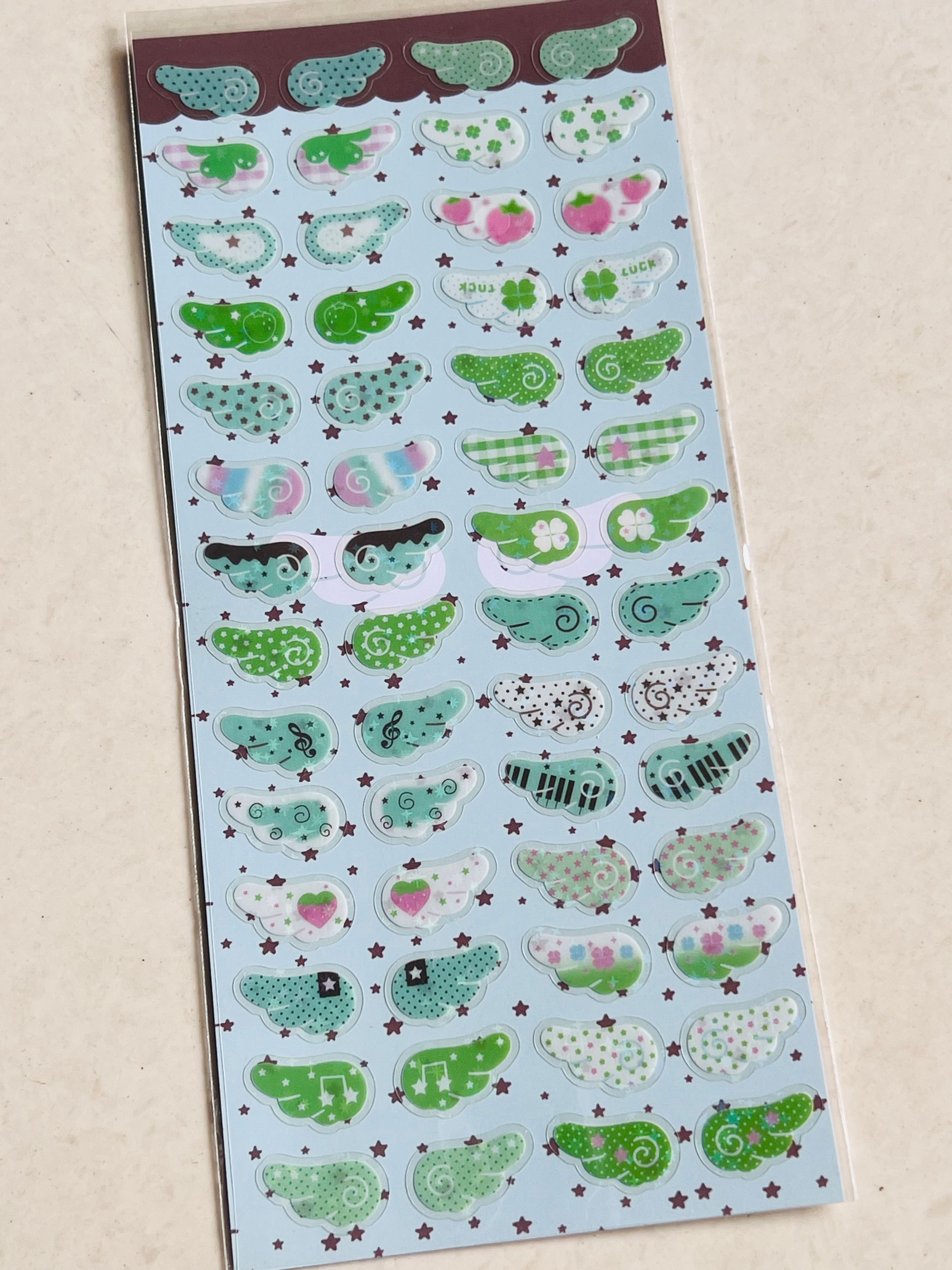 Wings Deco Sticker (Green) 