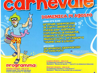 Programma "Carnevale di Ferragosto" 2016