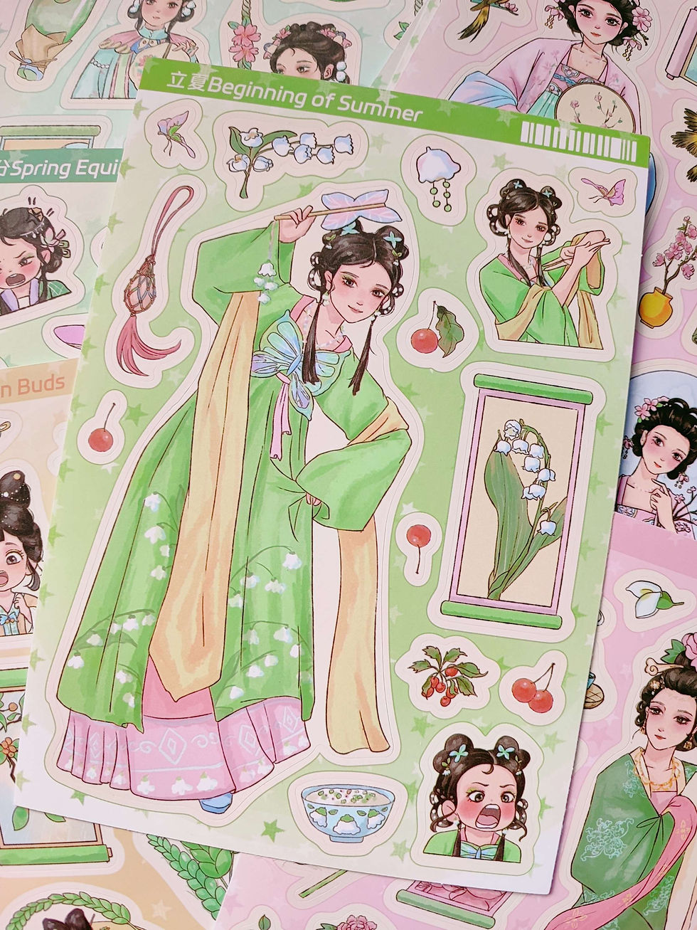 Thumbnail: Begining Summer Girl Fashion Sticker Series(Lazer Cut Matte Finish 16 CM x 11Cm)