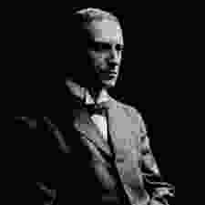 Foto de perfil do pesquisador wallace clement sabine, responsável pela primeira medição de tempo de reverberação.