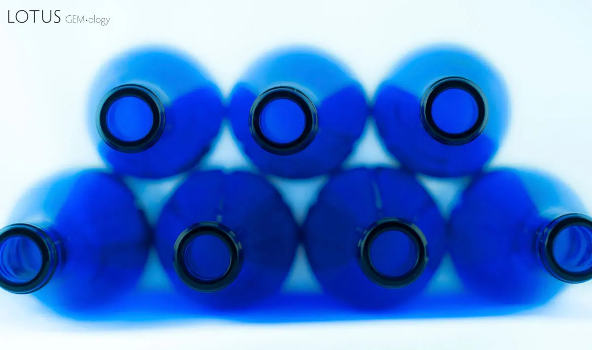 Botellas azules velvet blue