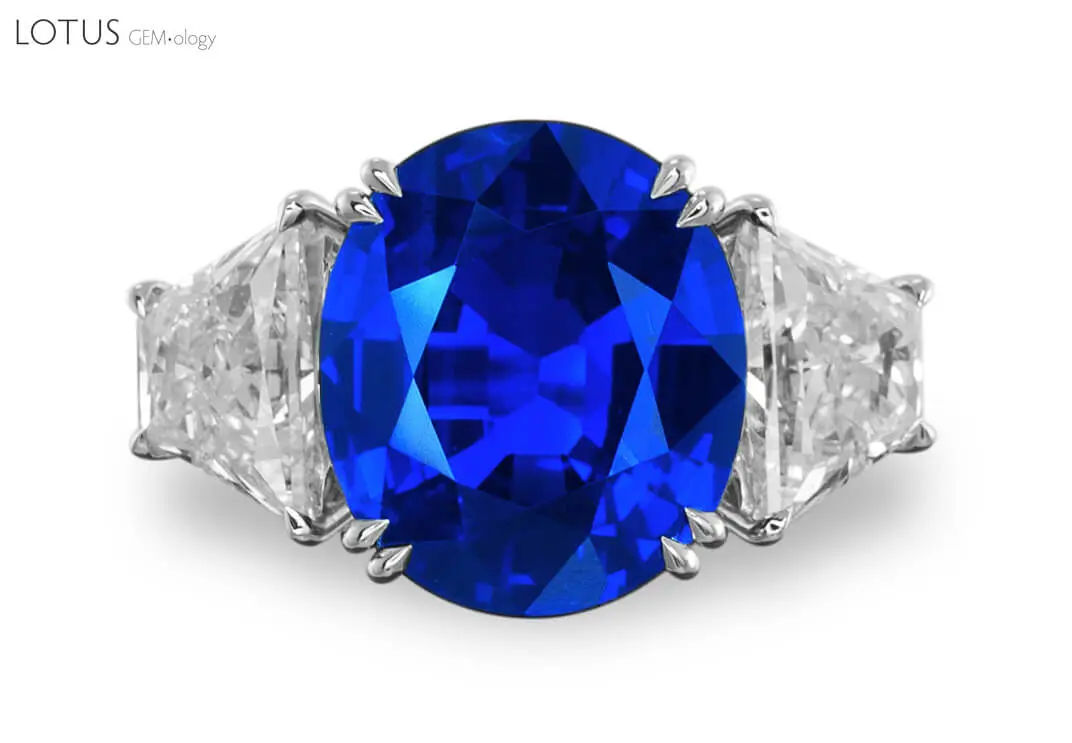 Sortija zafiro oval peacock y diamantes