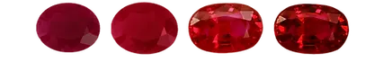Grados de transparencia en rubíes naturales
