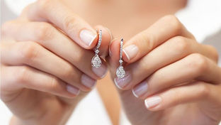 pendientes con diamantes largos