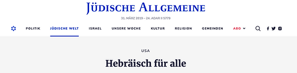 German Jewish newspaper's article about the Nonbinary Hebrew Project