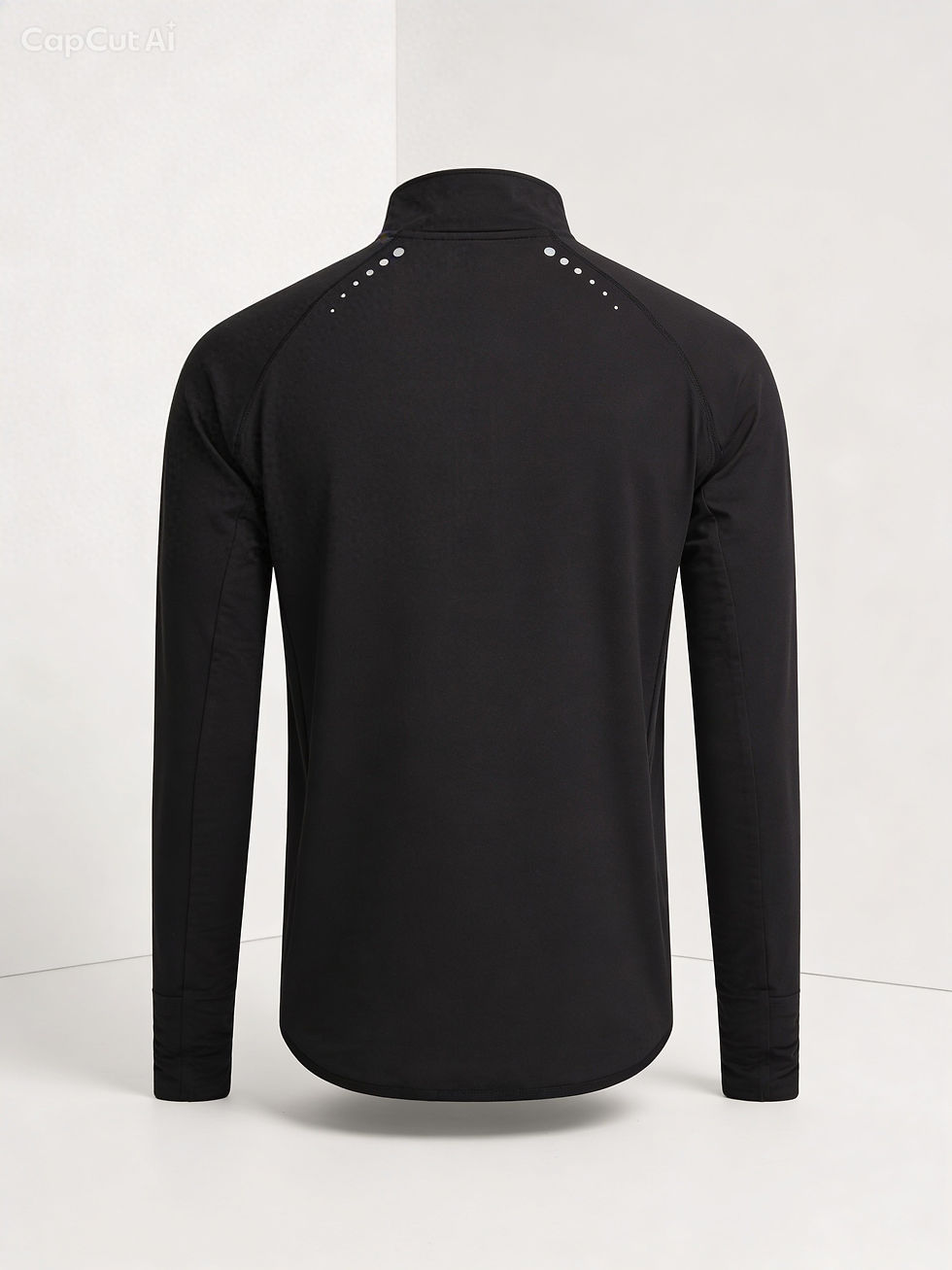 Back view of black Core Unisex Quarter Zip