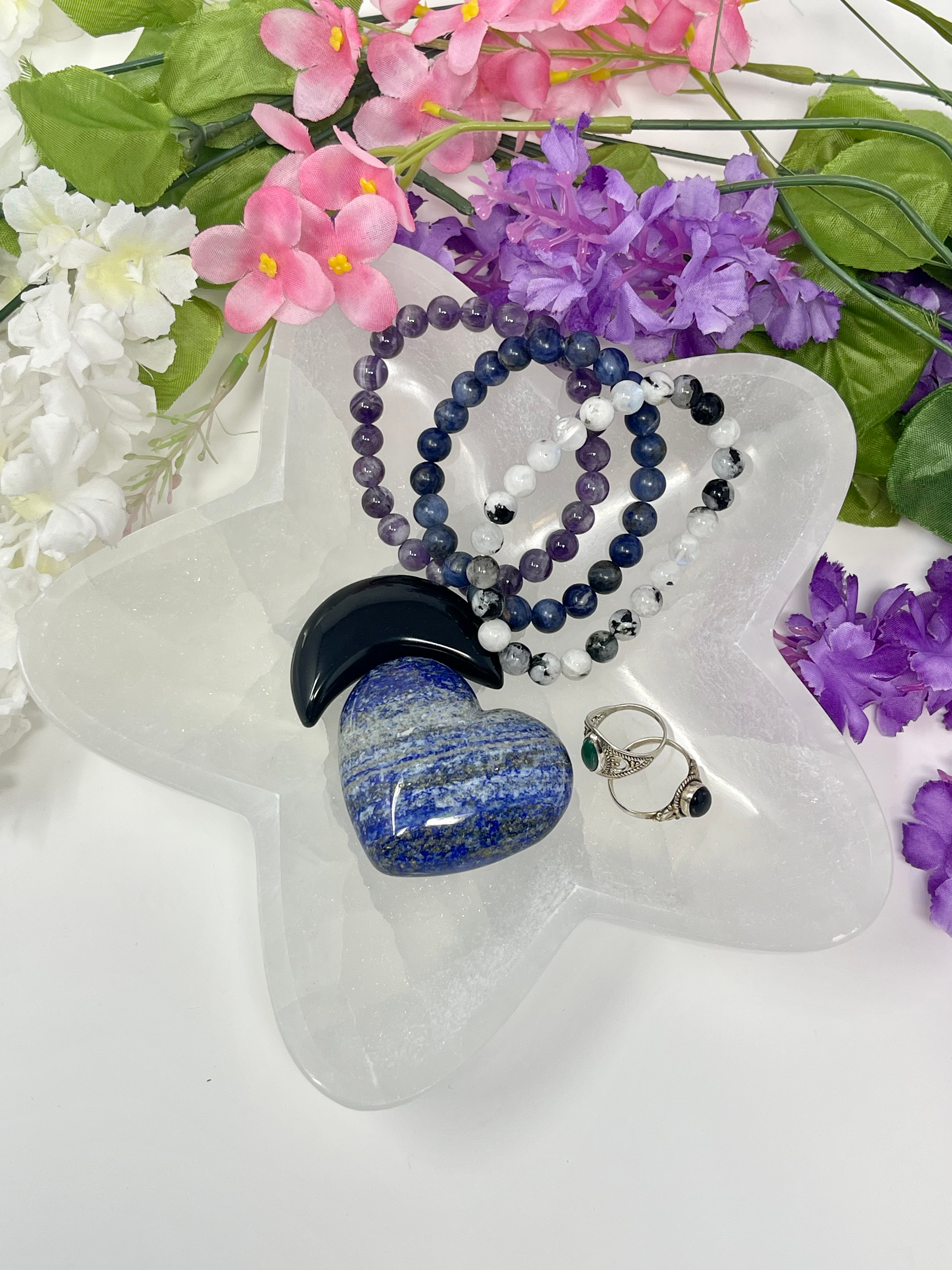 3lb Selenite 8-inch Star Bowl