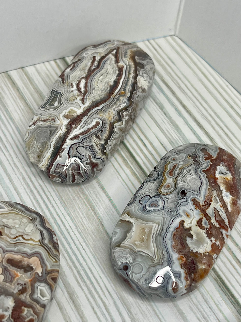 Thumbnail: HQ Crazy Lace Agate Palmstone for Prosperity & Joy