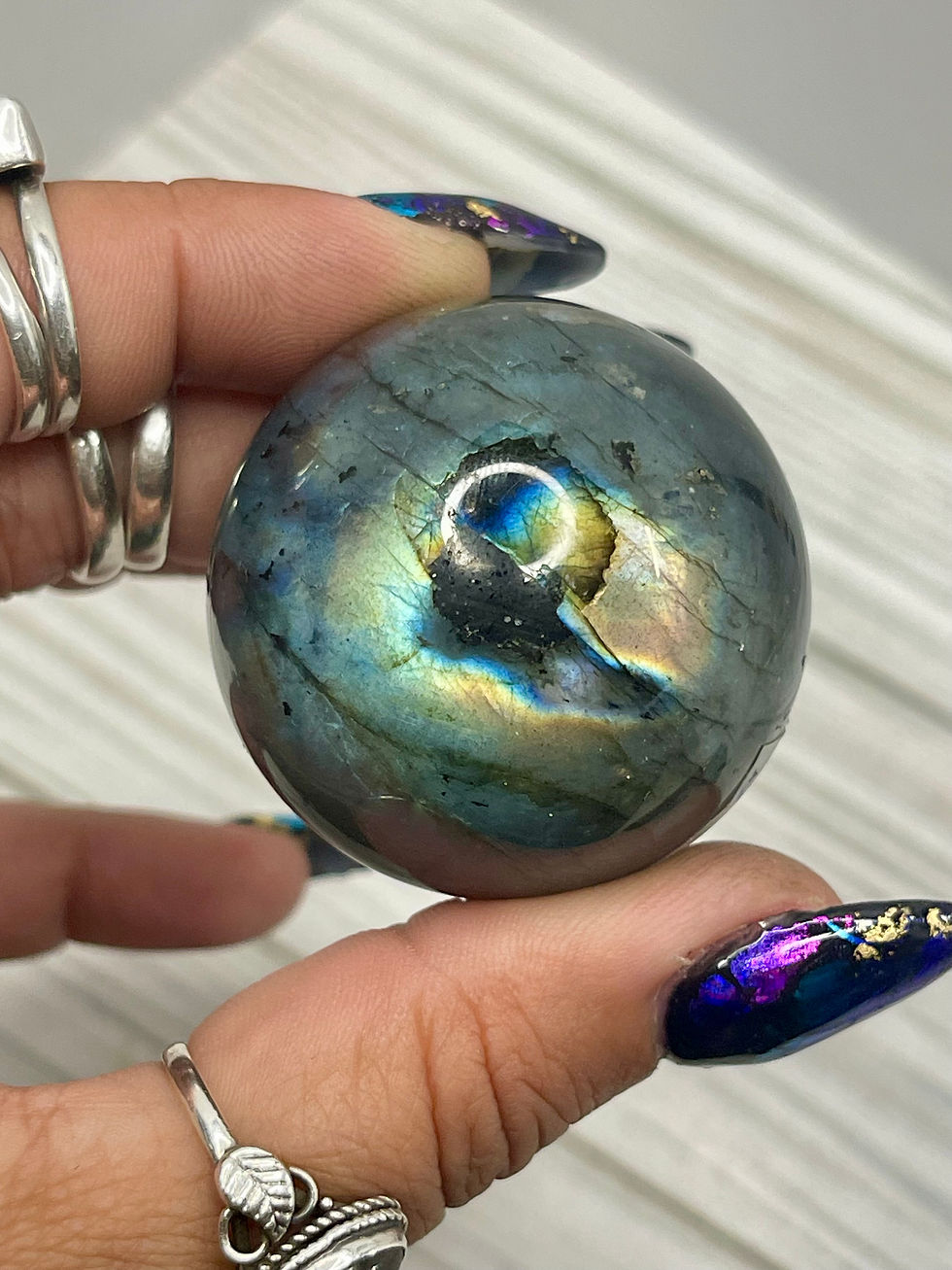 Thumbnail: Labradorite Sphere for Transformation, Protection, Intuition 