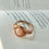 Thumbnail: Peach Moonstone Copper Wire Ring 